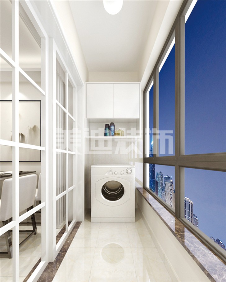 長沙中建信和城115平裝修案例-陽臺