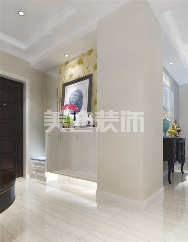 長沙120平歐式裝修案例-玄關