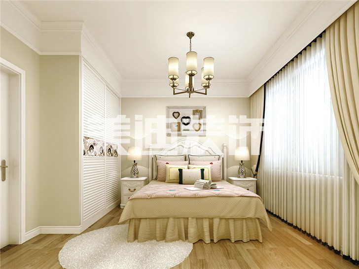 長沙中建信和城115平米裝修案例-臥室