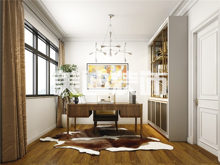 長沙中建信和城115平米裝修案例-書房