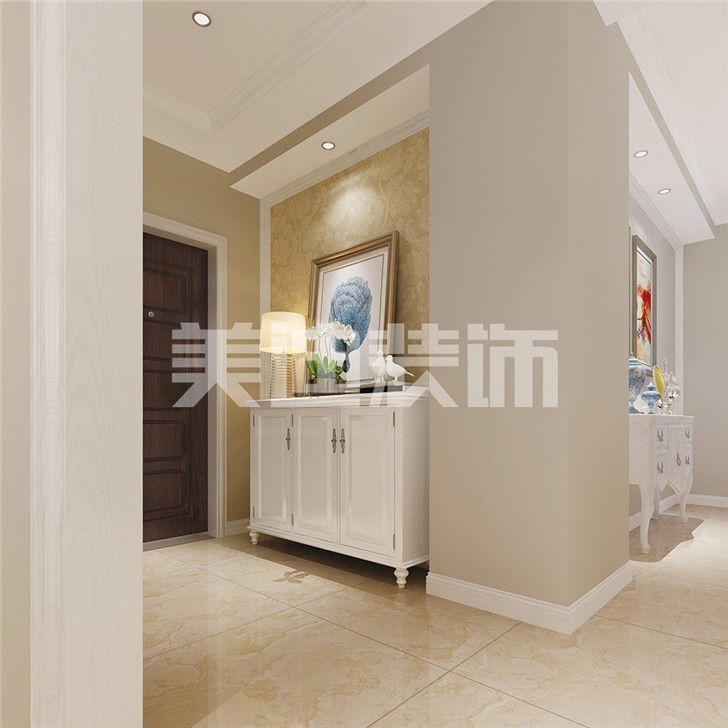 長沙120平歐式裝修案例-玄關