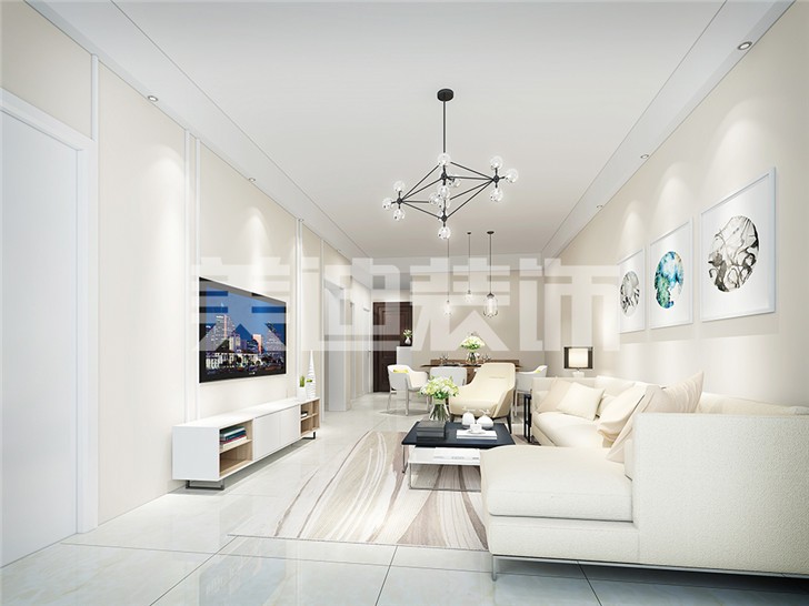 長沙90平裝修案例-客廳