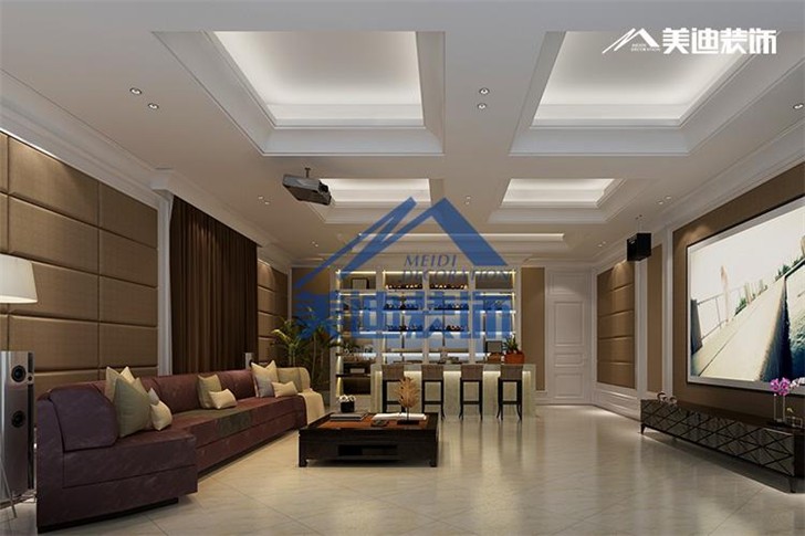 長沙歐式會所裝修案例-客廳