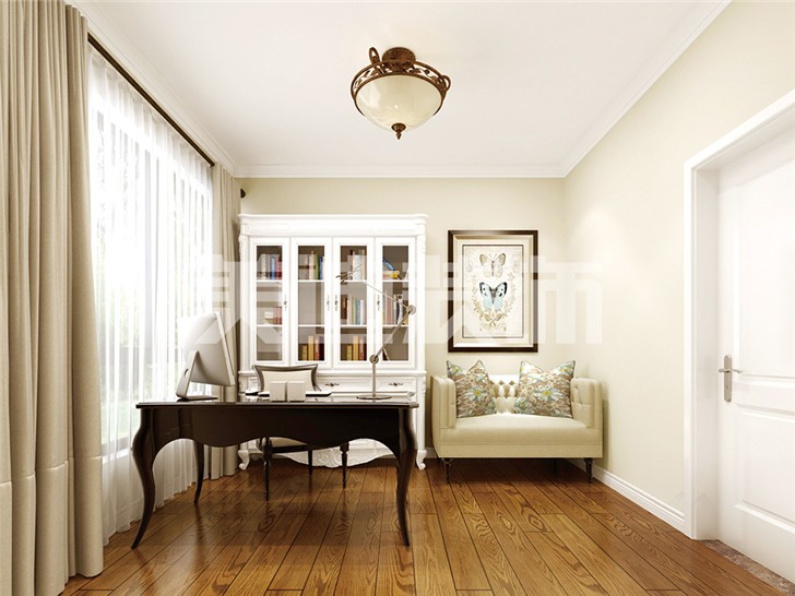 長沙中建信和城115平米裝修案例-書房