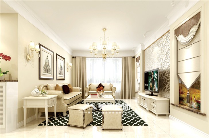 美迪整裝4號產品裝修效果圖-客廳