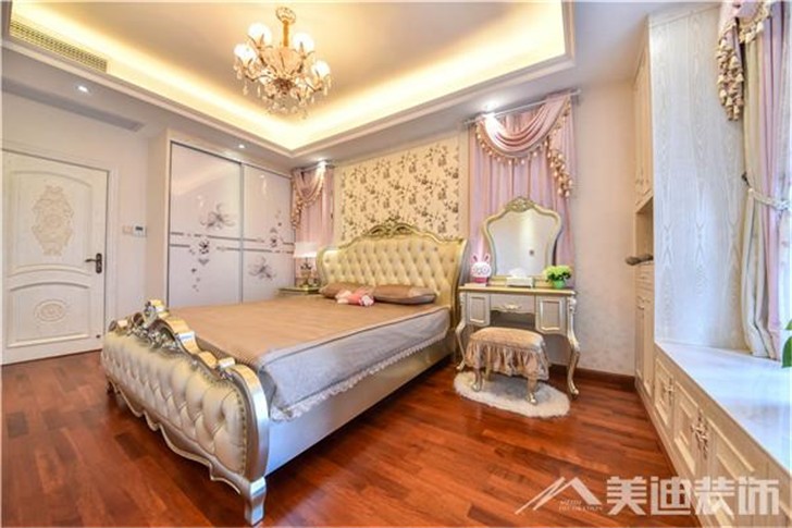 長沙洋湖公館裝修案例-臥室