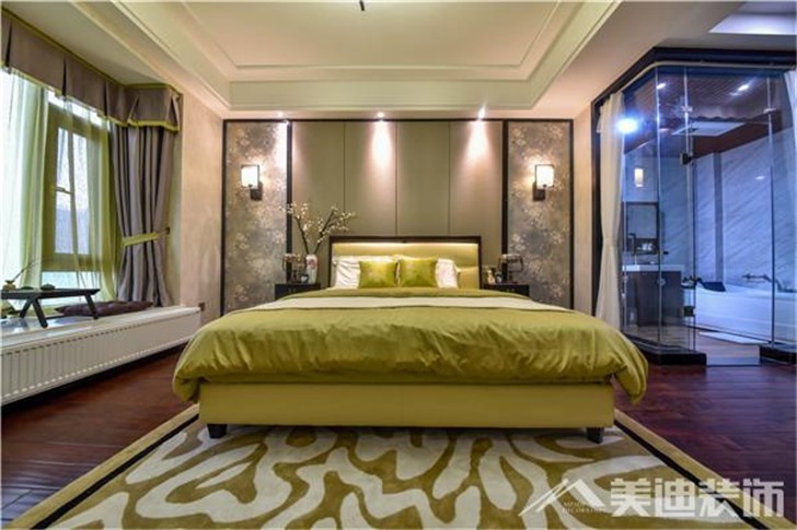 長沙雙灣國際220平裝修案例-臥室