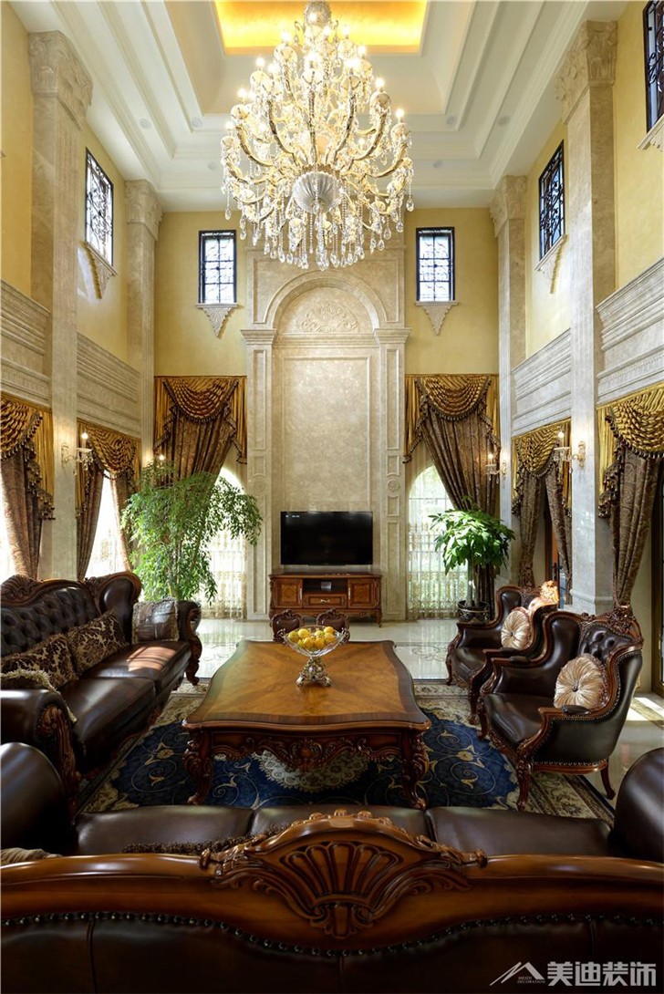 金地三千府別墅裝修案例-客廳