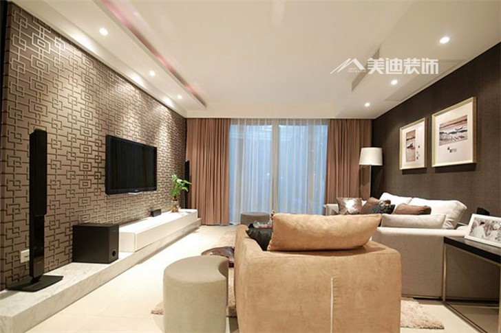 藏瓏兩室兩廳裝修案例-客廳
