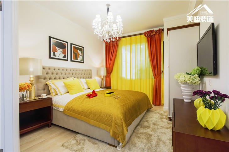 長沙北辰三角洲現代前衛裝修案例圖-臥室