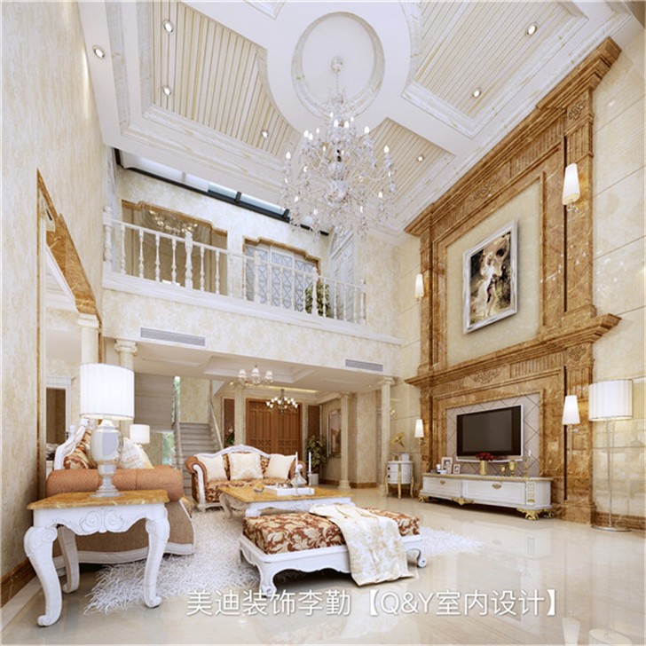 城市公園首府歐式裝修案例-客廳