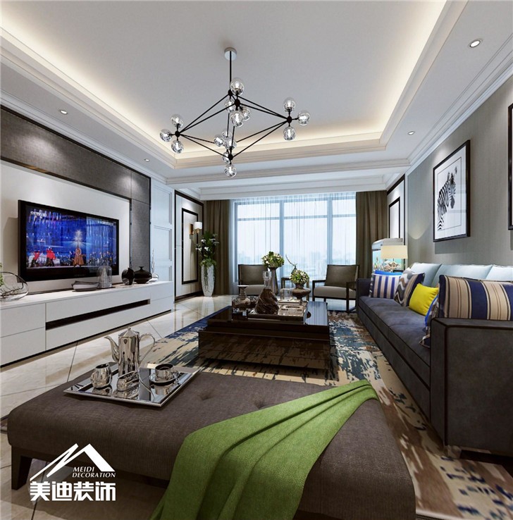 盛隆家園現代風格案例-客廳