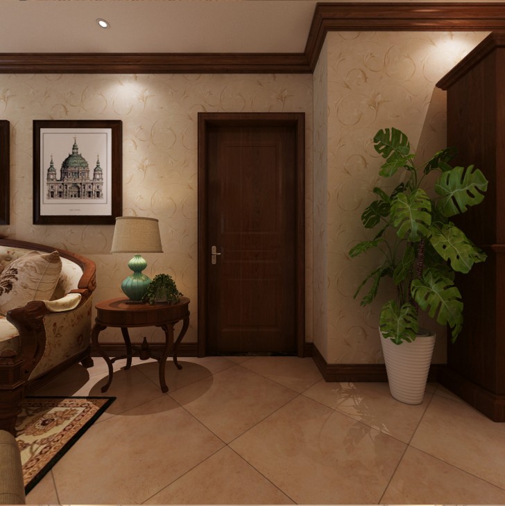 長沙湘江世紀城美式鄉村風案例-過道