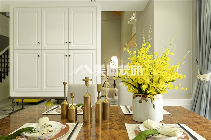 世貿鉑翠灣清新北歐風裝修案例圖—餐廳