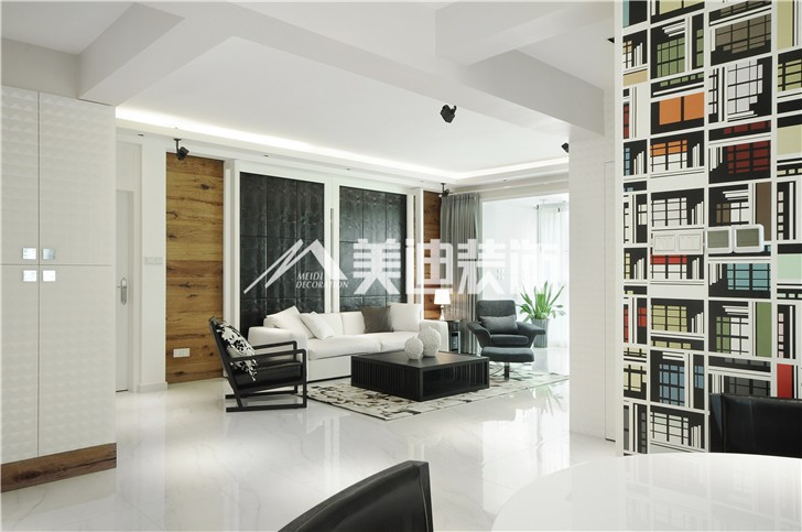 碧桂園現代簡約風裝修案例圖—客廳