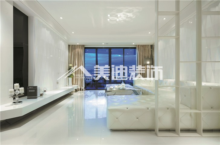 紅橡華園簡約現代風裝修案例圖—客廳