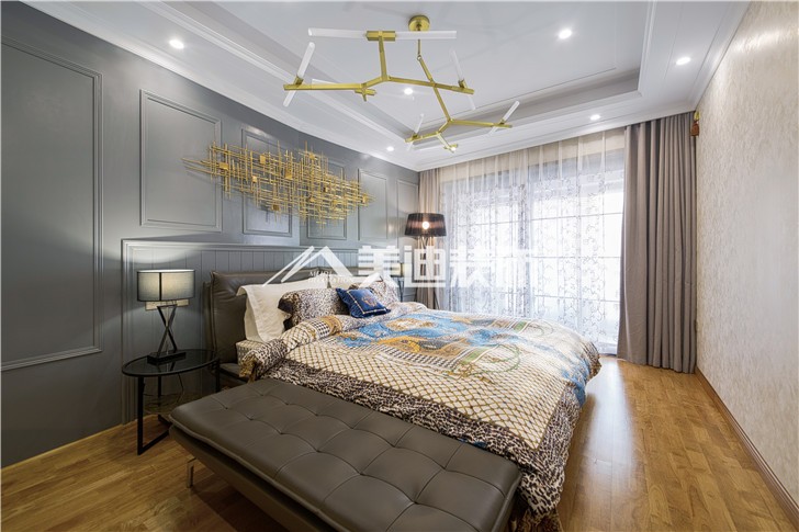 北辰定江洋現(xiàn)代雅痞風(fēng)裝修案例圖—臥室