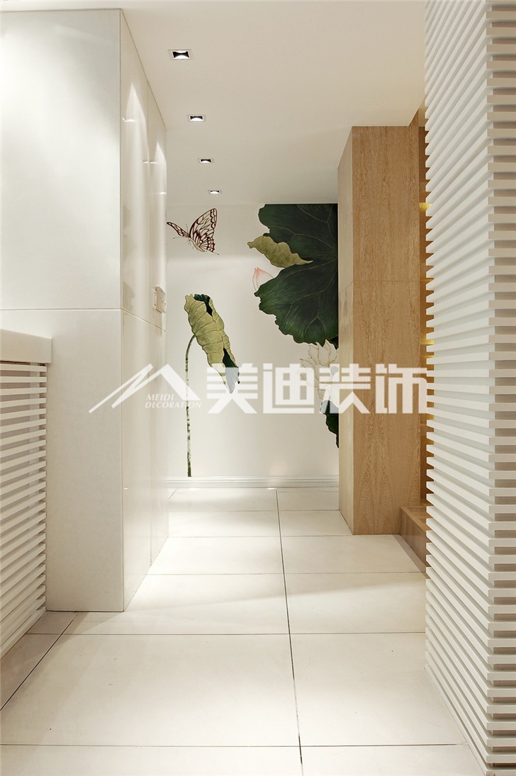 融科東南海現代簡約風裝修案例圖—過道