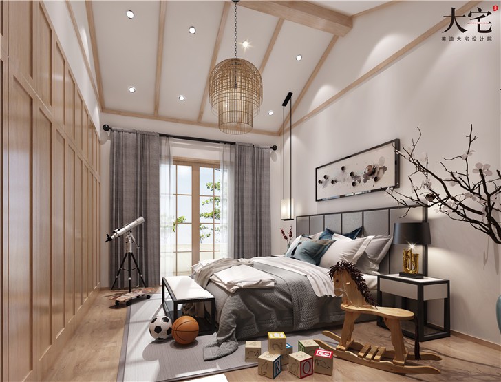 水印加州330平東方雅韻裝修效果圖—次臥