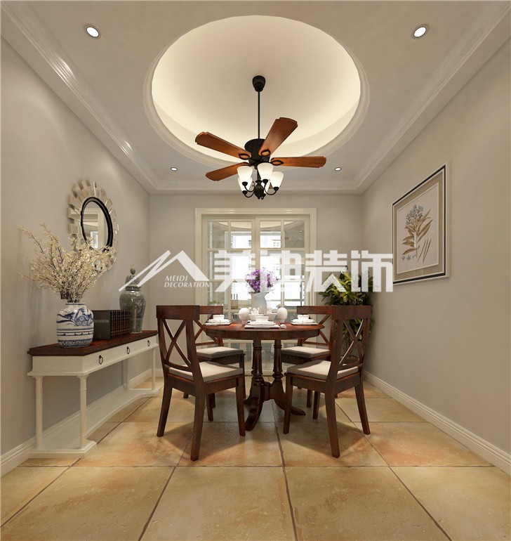 山水英倫簡歐風裝修案例圖—餐廳