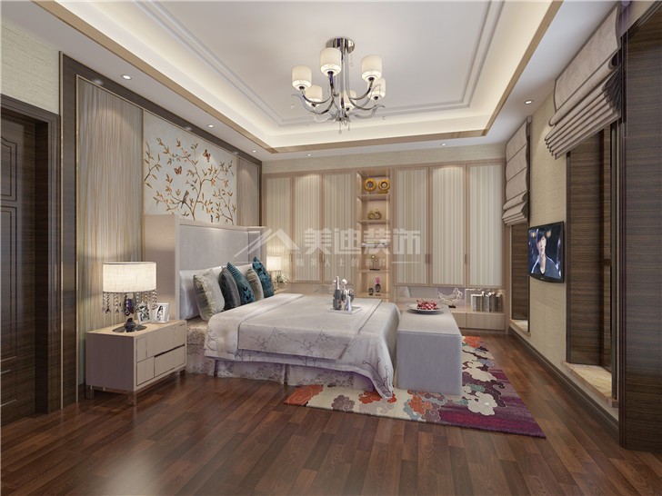 早安星城新中式風裝修案例圖—女兒房