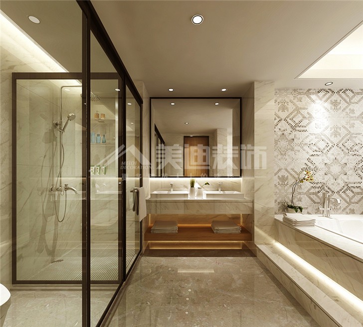 定江洋285平歐式風裝修案例圖—衛生間