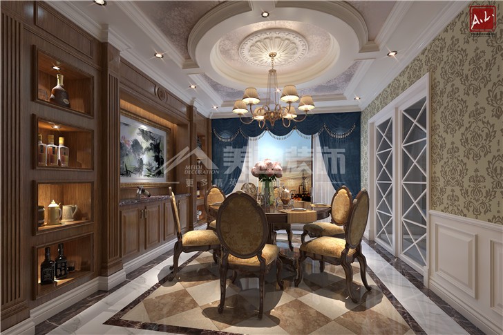 托斯卡納300平美式風裝修案例圖—餐廳
