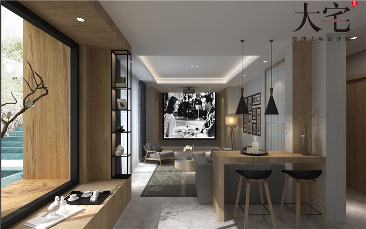 盧浮原著270平現代風裝修案例圖—客廳