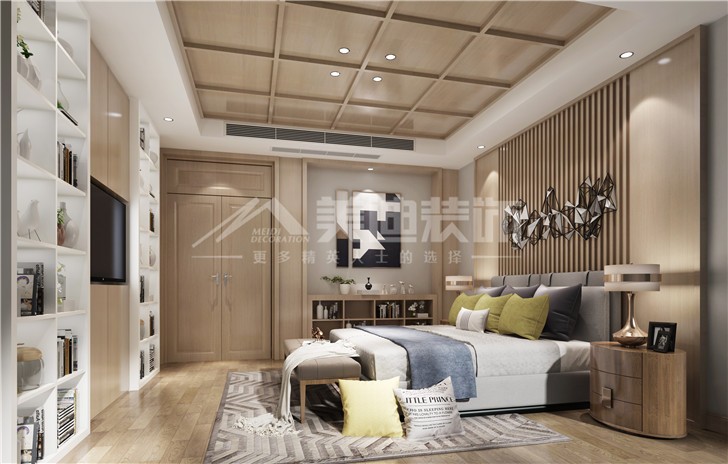 碧桂園380平現代北歐風裝修案例圖—臥室