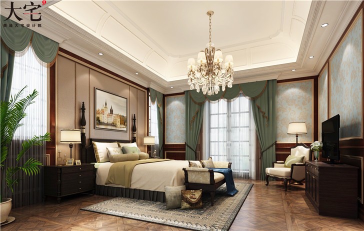 水印加州575平歐式風裝修案例圖—臥室