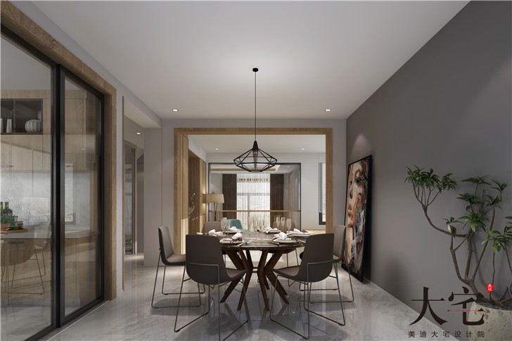 盧浮原著270平現代風裝修案例圖—餐廳