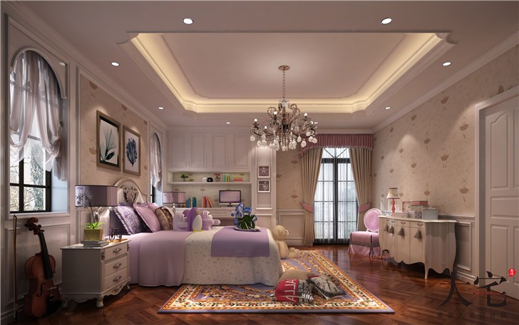 水印加州575平歐式風裝修案例圖—臥室