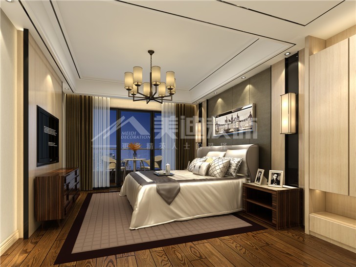 通用時代168平簡歐風裝修案例圖—主人房