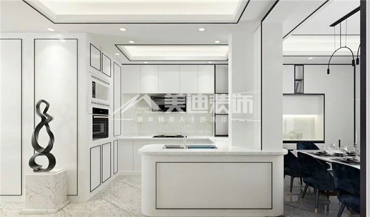 天麓商層165平后現代裝修案例圖—廚房