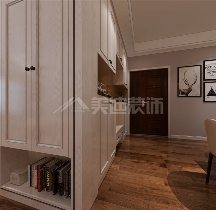 雙灣國際119平現(xiàn)代風(fēng)裝修案例圖—過道