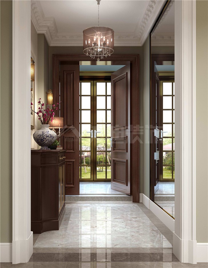 長房梅溪香山240平歐式風裝修案例圖—玄關