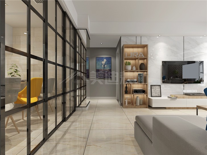 云頂梅溪湖120平現(xiàn)代風(fēng)裝修案例圖—過道