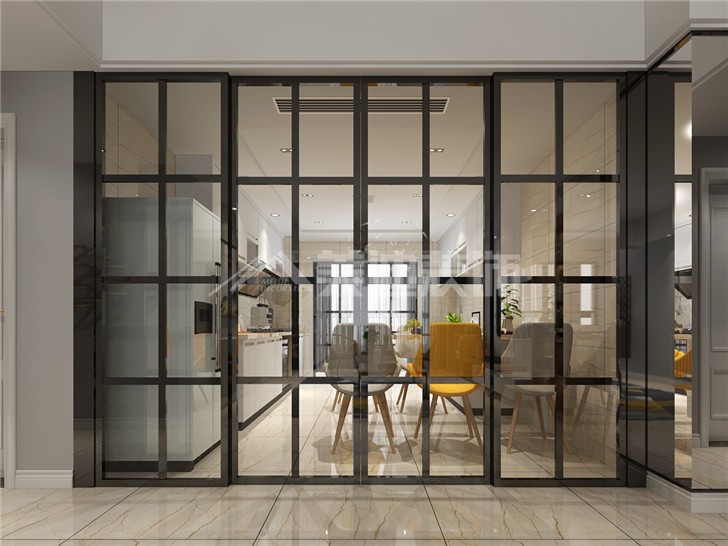 云頂梅溪湖120平現(xiàn)代風(fēng)裝修案例圖—餐廳&廚房