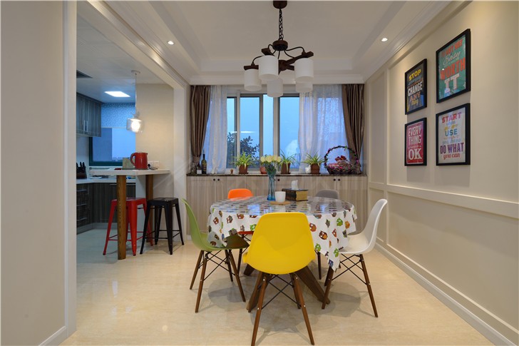 堤亞納灣133平美式風裝修案例圖—餐廳