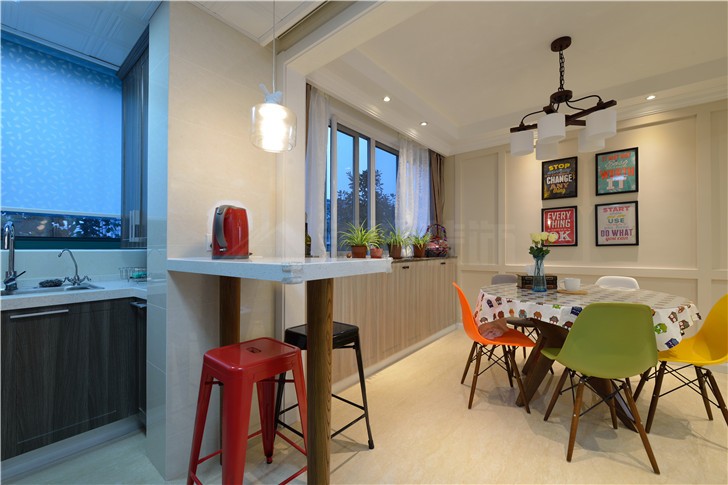 堤亞納灣133平美式風裝修案例圖—餐廳