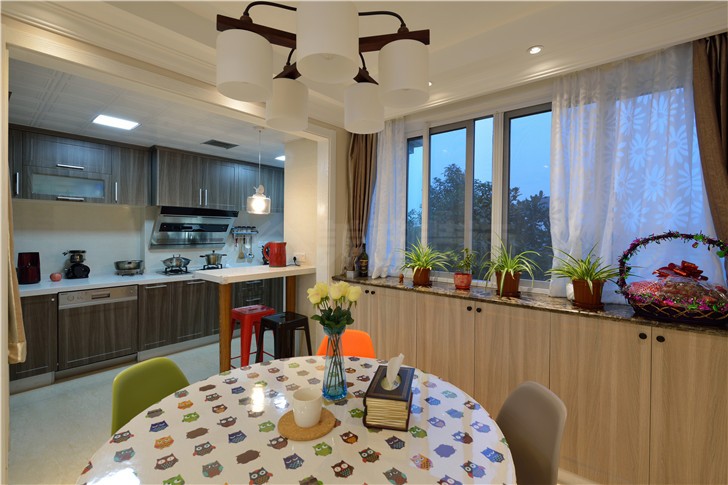 堤亞納灣133平美式風裝修案例圖—餐廳