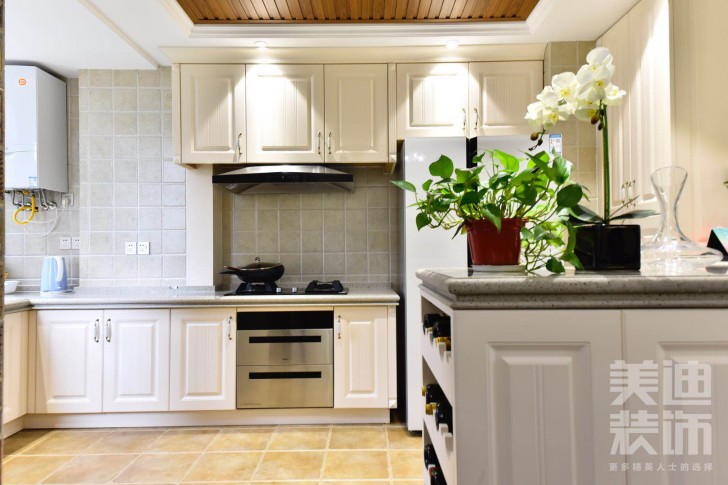 八方小區160平小美風格裝修案例圖-廚房