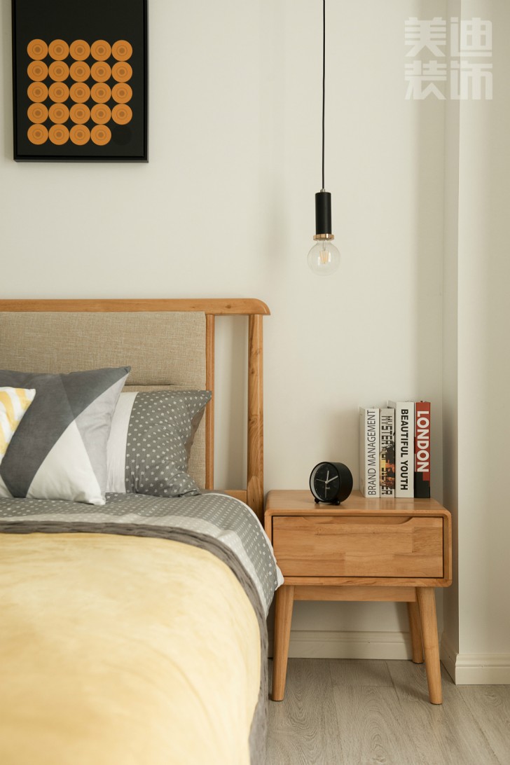 歸心苑90平現代簡約風裝修案例實拍圖-臥室