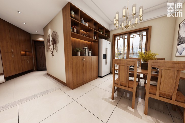 東部美的城1302整裝新中式效果圖--餐廳