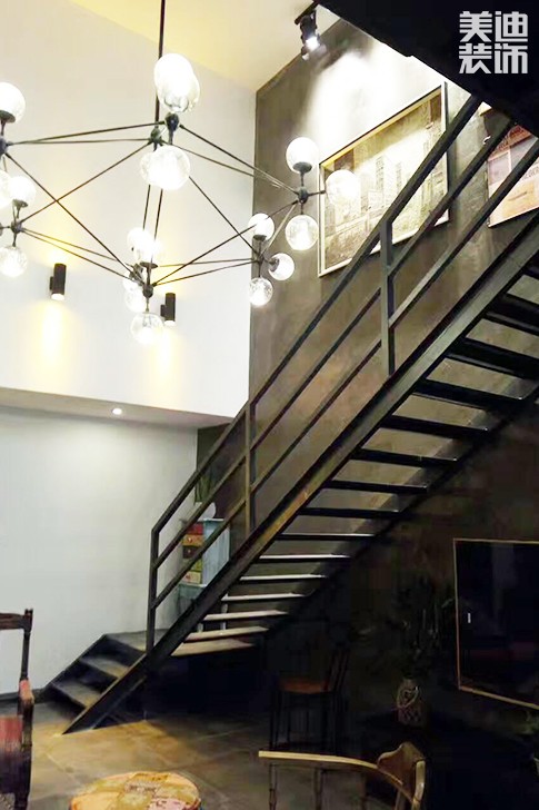 鑫遠御文臺177平米工業風實景圖--過道