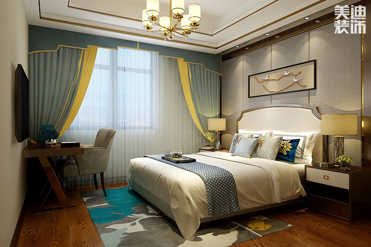 湘江一號180平米后現代風格實景圖-次臥