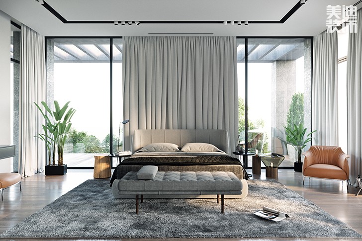 花明樓自建房132平米現(xiàn)代簡約風(fēng)格-臥室