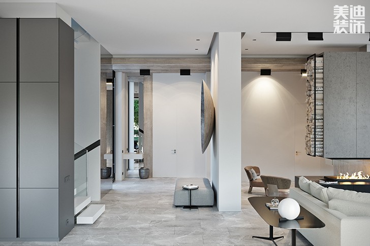 花明樓自建房132平米現(xiàn)代簡約風(fēng)格-客廳