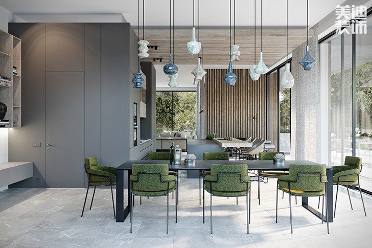 花明樓自建房132平米現(xiàn)代簡約風(fēng)格-餐廳