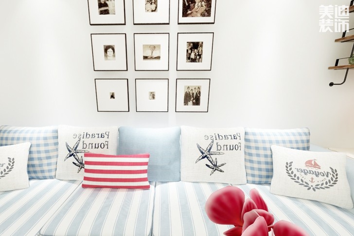 駿景豪庭120平米地中海風格裝修效果圖--客廳